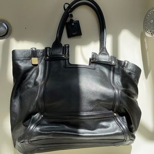 Large Leather Tumi Tote